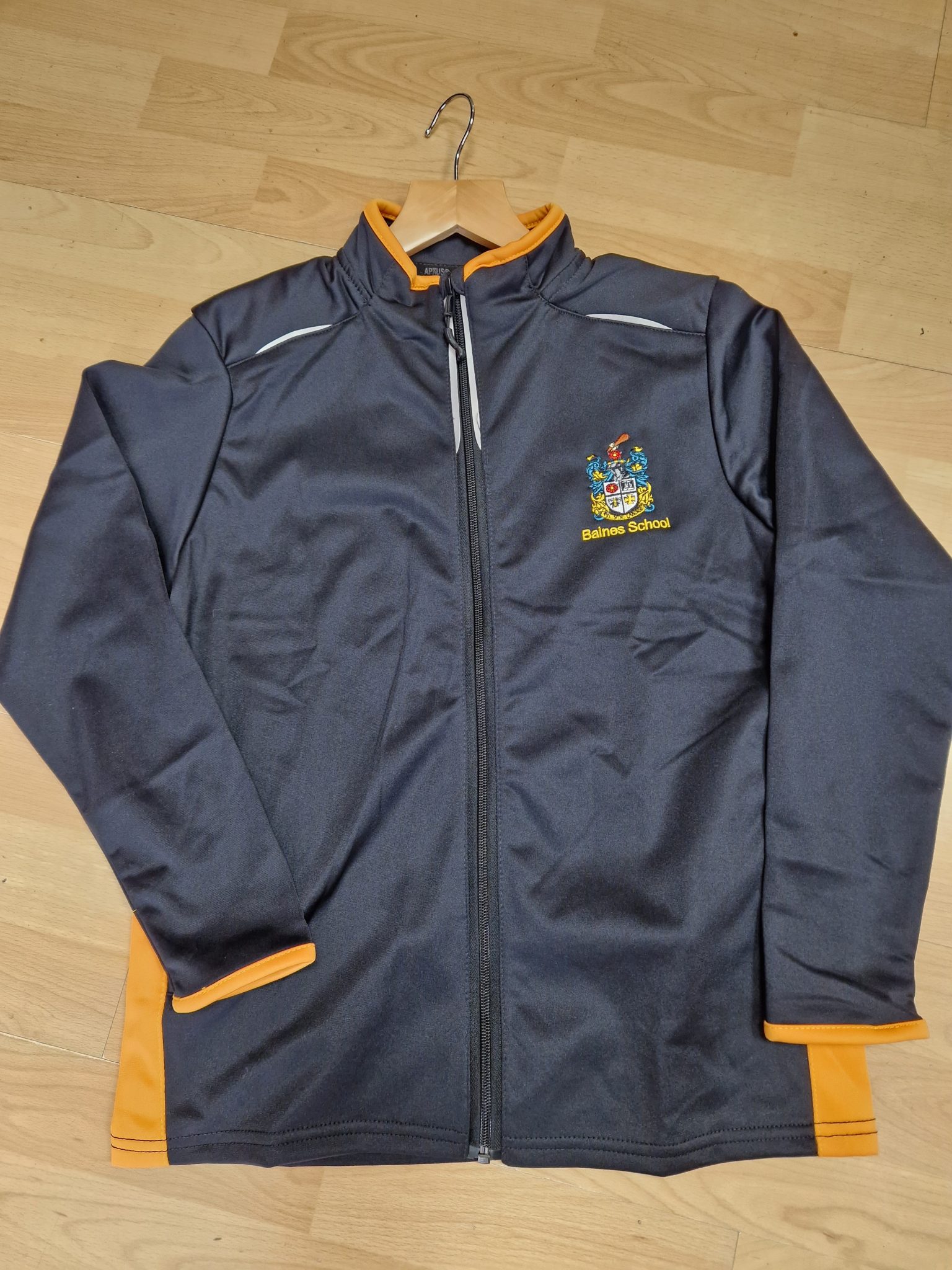 Baines Track Top/Jacket (Black/Gold) - Schoolwear - Uniform & Leisure ...